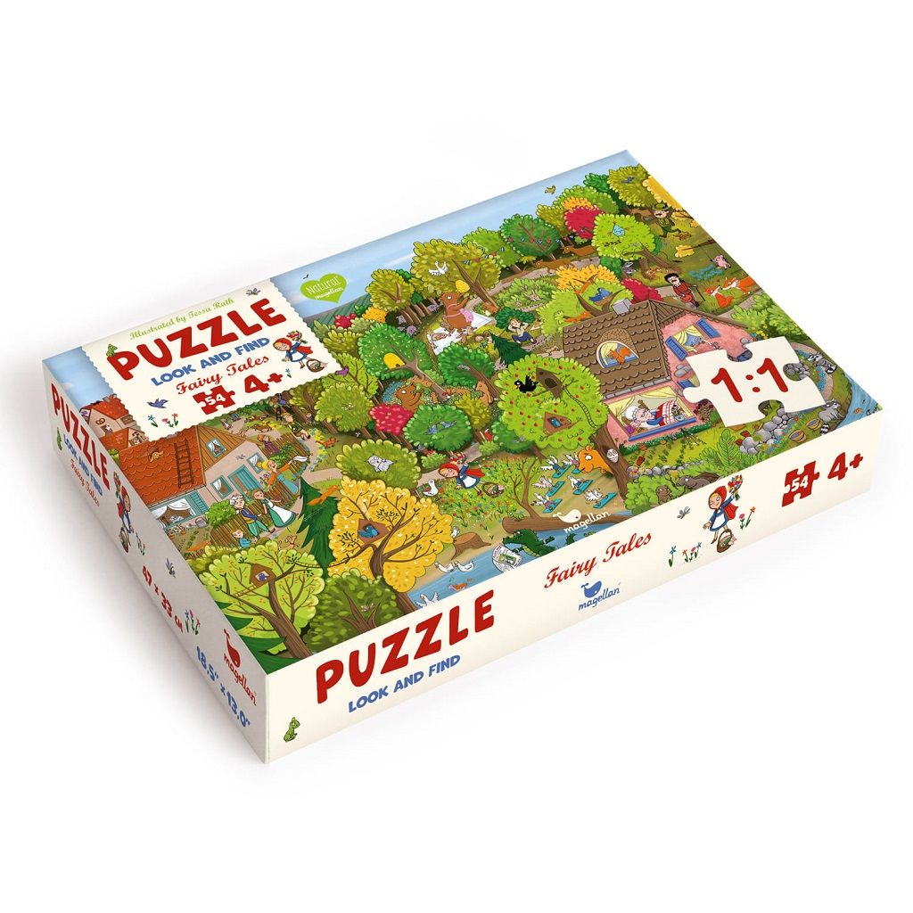 Dřevěné hračky Magellan Puzzle Hledej a najdi Červená Karkulka