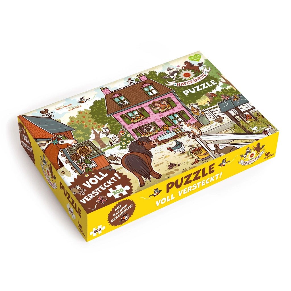 Dřevěné hračky Magellan Puzzle Ovesná parta hledej a najdi 200 dílků