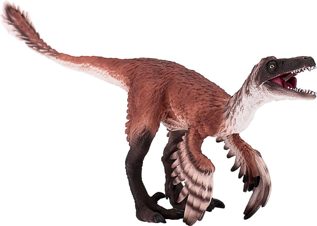 Dřevěné hračky Mojo Troodon s pohyblivou čelistí