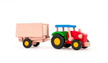 Dřevěné hračky Bajo Traktor s přívěsem