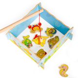 Dřevěné hračky Bigjigs Toys Magnetické chytání rybiček moře