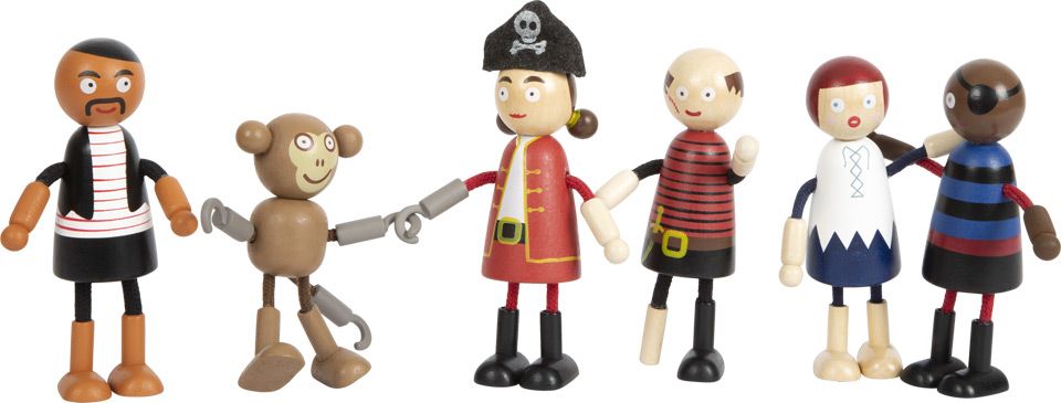 Dřevěné hračky small foot Ohebné panenky pirátské figurky