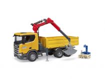 Dřevěné hračky Bruder Nákladní auto Scania s ramenem