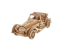 Dřevěné hračky Ugears 3D dřevěné mechanické puzzle Sportovní auto Rapid Mouse