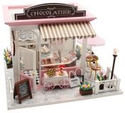 Dřevěné hračky Dvěděti miniatura domečku Čokoládovna