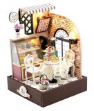Dřevěné hračky Dvěděti miniatura domečku Stanice U Cukrového dortu