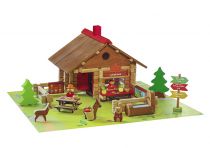 Dřevěné hračky Jeujura Dřevěná stavebnice 150 dílů Útočiště svišťů