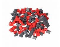 L-W Toys Kreativní set střešní prvky červená a tmavě šedá 120 ks