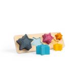 Dřevěné hračky Bigjigs Toys Vkládací puzzle Hvězdy