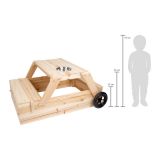Dřevěné hračky small foot Pískoviště s posezením 3v1