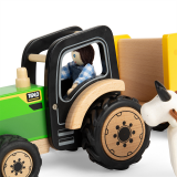 Dřevěné hračky Tidlo Dřevěný traktor s přívěsem
