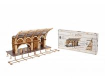 Dřevěné hračky Ugears Dřevěná 3D mechanická stavebnice Harry Potter - vlakové nástupiště