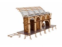 Dřevěné hračky Ugears Dřevěná 3D mechanická stavebnice Harry Potter - vlakové nástupiště