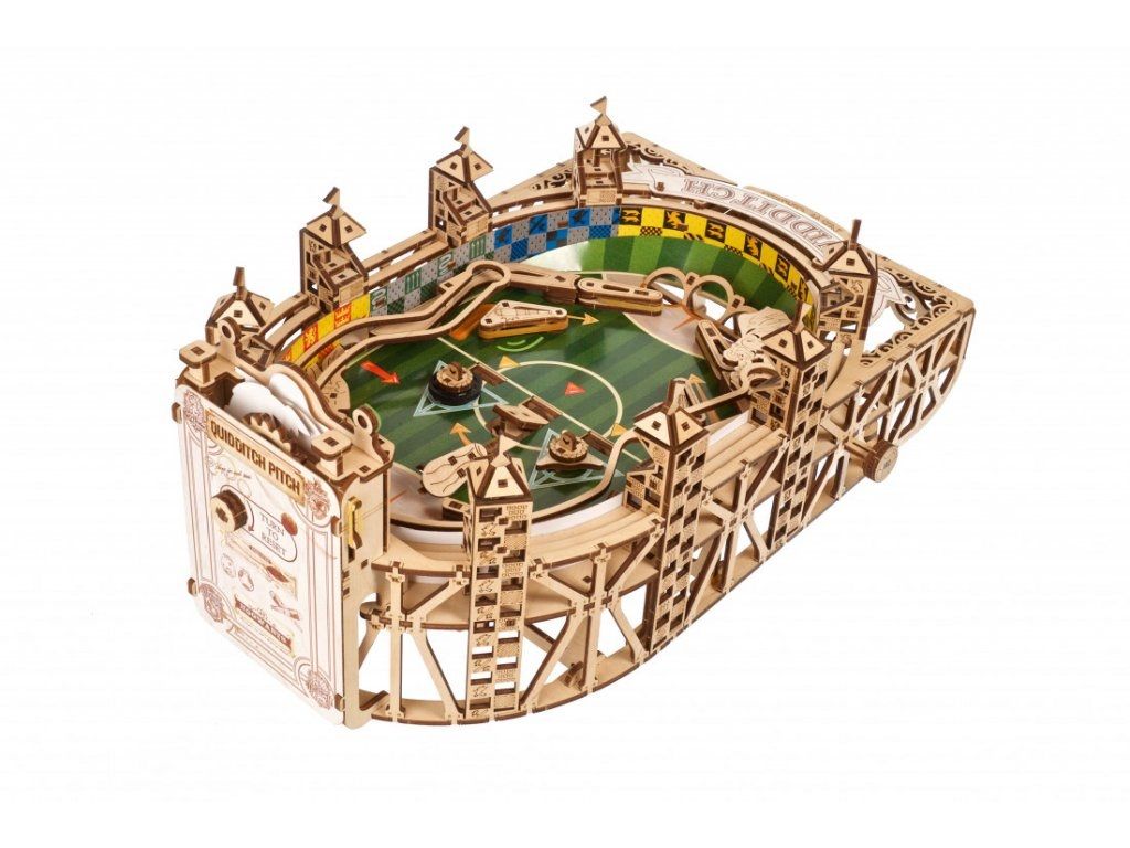 Dřevěné hračky Ugears Dřevěná 3D mechanická stavebnice Harry Potter - Quidditch Pinball