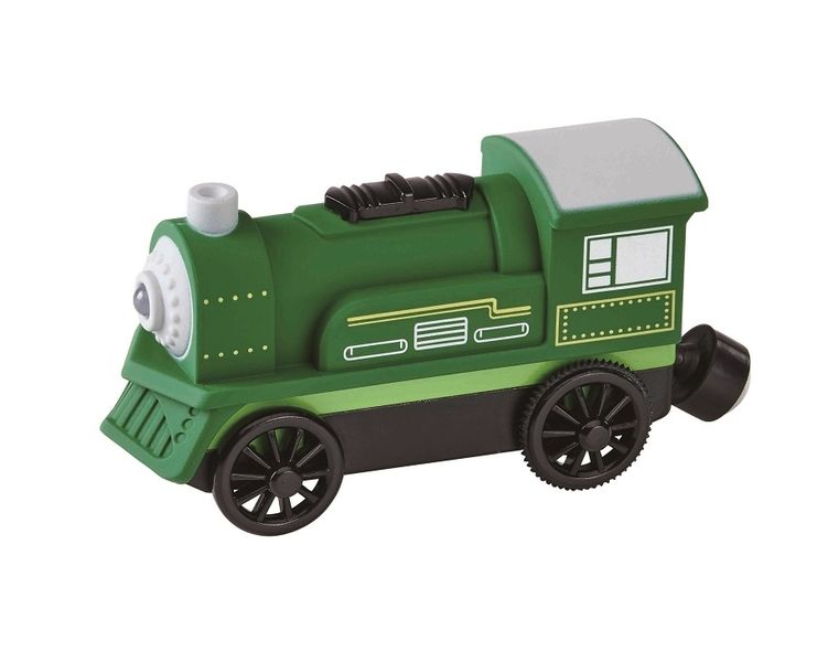 Dřevěné hračky Elektrická lokomotiva - zelená Maxim