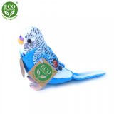 Rappa Plyšová andulka se zvukem 11 cm 2 druhy ECO-FRIENDLY papoušek modrá