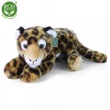 Dřevěné hračky Rappa Plyšový leopard ležící 40 cm ECO-FRIENDLY