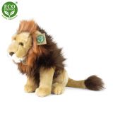 Dřevěné hračky Rappa Plyšový lev sedící 25 cm ECO-FRIENDLY