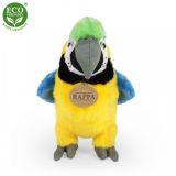 Dřevěné hračky Rappa Plyšový papoušek modro-žlutý Ara Ararauna 24 cm ECO-FRIENDLY