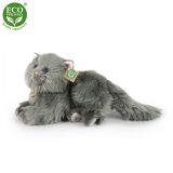 Dřevěné hračky Rappa Plyšová perská kočka šedá ležící 30 cm ECO-FRIENDLY