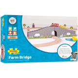 Dřevěné hračky Bigjigs Rail Farma most s tunelem