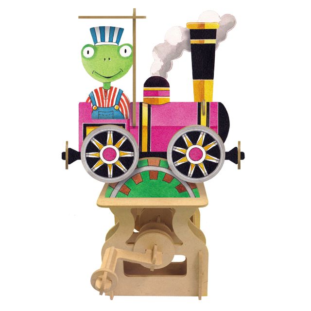 Dřevěné hračky ARToy stavebnice pohyblivého modelu vlak