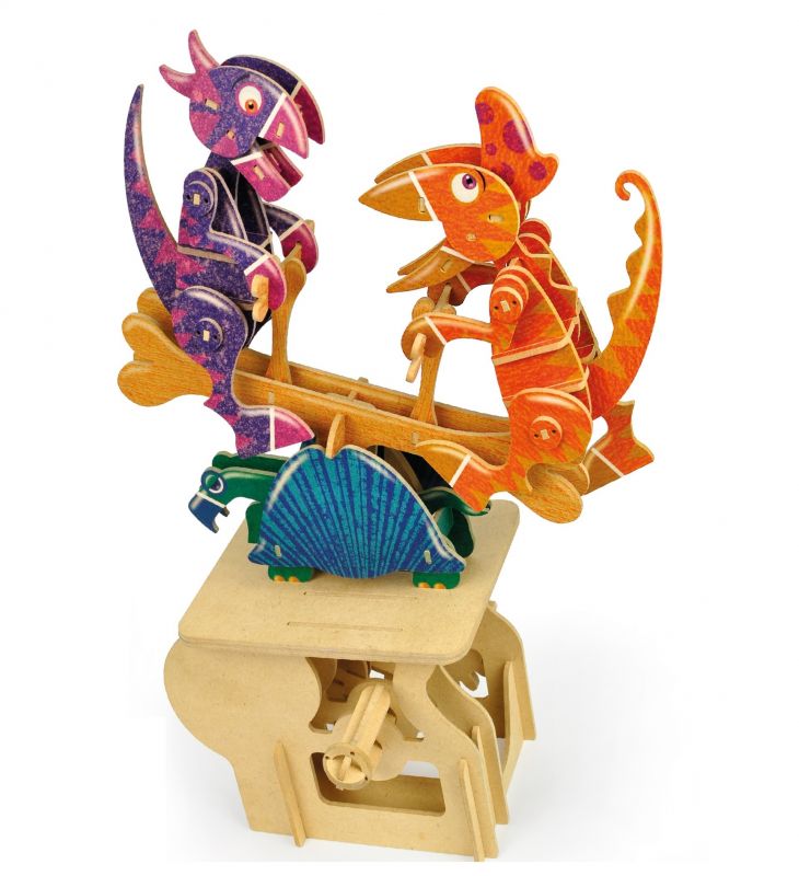 Dřevěné hračky ARToy Stavebnice pohyblivého modelu The See Sawrasaurs