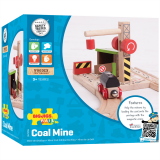 Dřevěné hračky Bigjigs Rail Uhelný důl s jeřábem