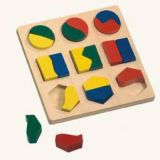 Dřevěné puzzle - geometrické tvary