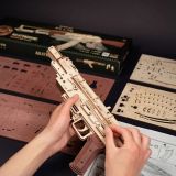 Dřevěné hračky RoboTime 3D Dřevěné mechanické puzzle Útočná puška AK-47
