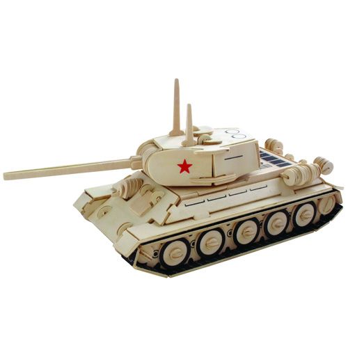 Dřevěné hračky Woodcraft Dřevěné 3D puzzle tank T-34 P Woodcraft construction kit
