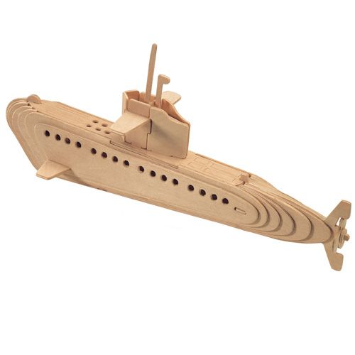 Dřevěné hračky Woodcraft Dřevěné 3D puzzle ponorka Woodcraft construction kit