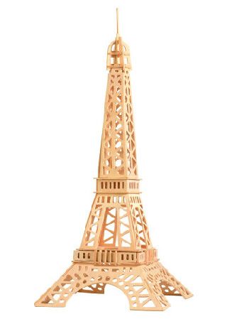 Dřevěné hračky Woodcraft Dřevěné 3D puzzle slavné budovy Eiffelova věž Woodcraft construction kit