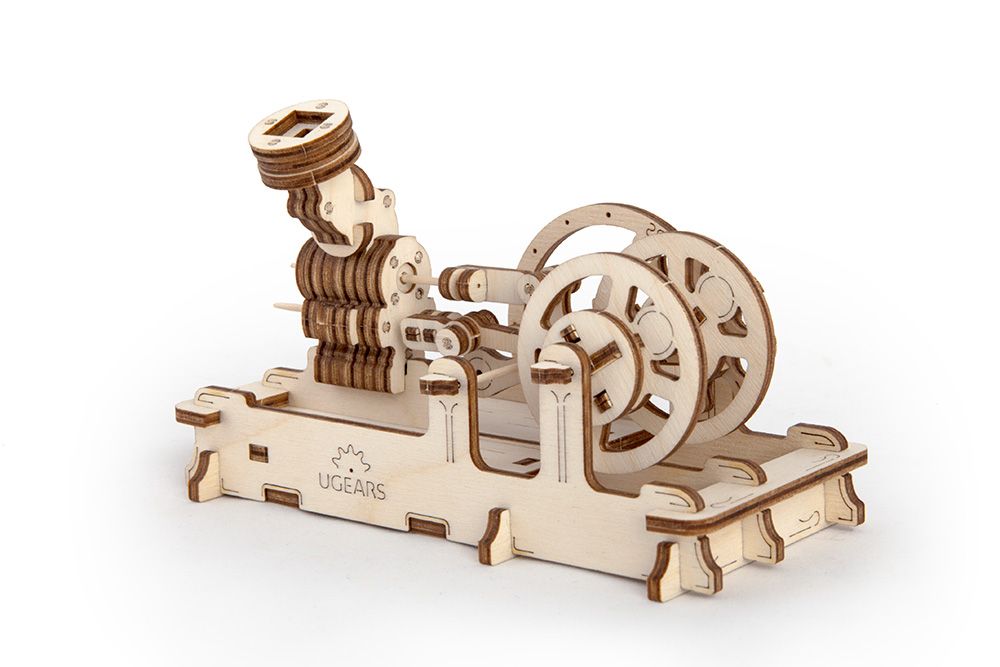 Dřevěné hračky Ugears 3D dřevěné mechanické puzzle Motor