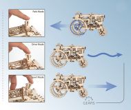 Dřevěné hračky Ugears 3D dřevěné mechanické puzzle Traktor