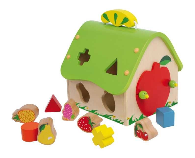 Dřevěné hračky small foot Dřevěná vkládačka třídící dům ovoce