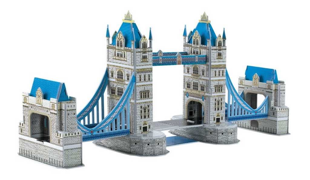 Dřevěné hračky small foot Třívrstvé pěnové 3D puzzle Tower bridge