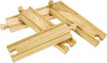Dřevěné hračky Bigjigs Rail Střední rovné koleje 16 cm 4 ks