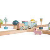 Dřevěné hračky Bigjigs Toys Dřevěná vláčkodráha u lesa