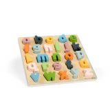 Dřevěné hračky Bigjigs Toys Dřevěné puzzle malá písmena - abc