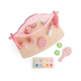 Dřevěné hračky Bigjigs Toys Dřevěný kosmetický stolek růžový