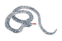 Dřevěné hračky Had plyšový 200cm bílo-šedý Teddies