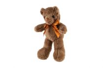 Dřevěné hračky Medvěd/Medvídek s mašlí plyš 30cm hnědý Teddies