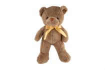 Dřevěné hračky Medvěd/Medvídek s mašlí plyš 40cm hnědý Teddies