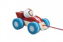 Dřevěné hračky Formule závodní tahací dřevěná 12cm v krabičce 13x11x8cm 12m+ Detoa