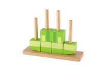 Dřevěné hračky Skládanka Žába dřevo 17ks v krabici 23x19x6,5cm 18m+ Teddies