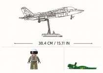 Dřevěné hračky Sluban Stealth Aircraft Metal, verze s kovovým povlakem J-35S M38-B1186