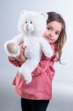 Dřevěné hračky Snílek medvěd bílý plyš 40cm na baterie se světlem se zvukem v sáčku Teddies