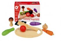 Dřevěné hračky Zelenina krájecí s prkénkem dřevo 16ks 21,5x15x7cm v krabici 24m+ Teddies