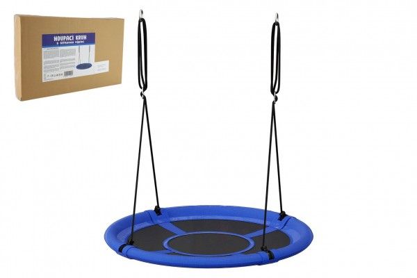 Dřevěné hračky Houpací kruh modrý 80 cm látková výplň v krabici 60x37x7cm Teddies